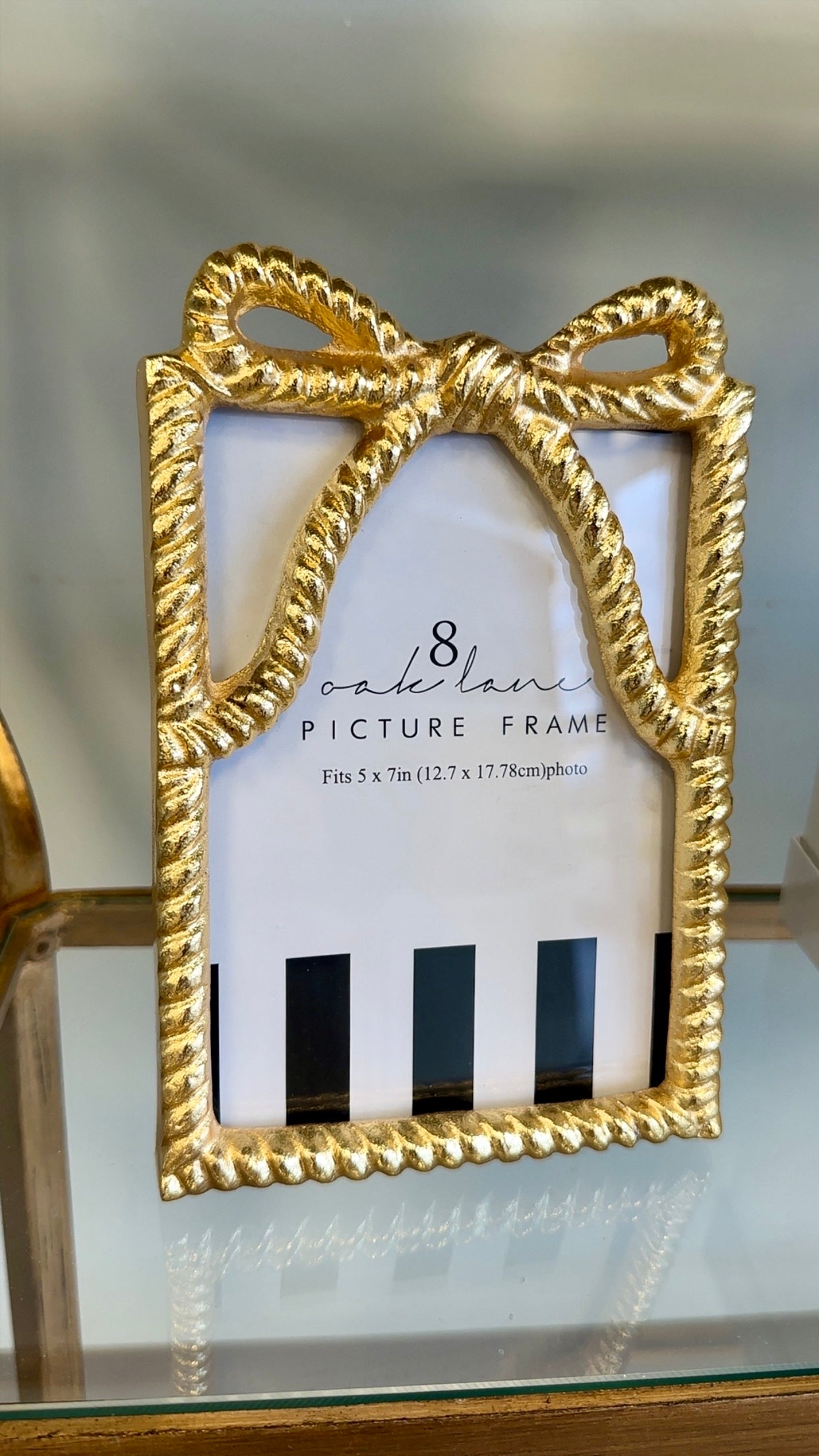8 Oak Lane 5x7 Gold Bow Picture Frame