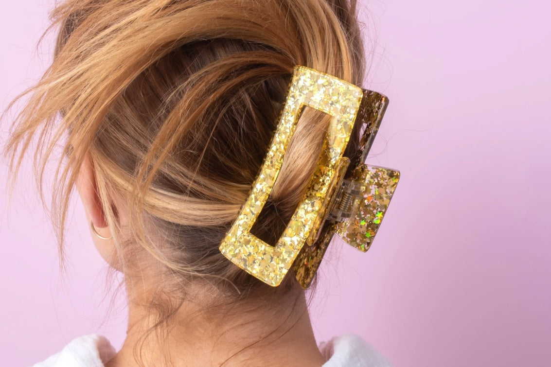 Taylor Elliott Designs Large Gold Confetti Claw Clip