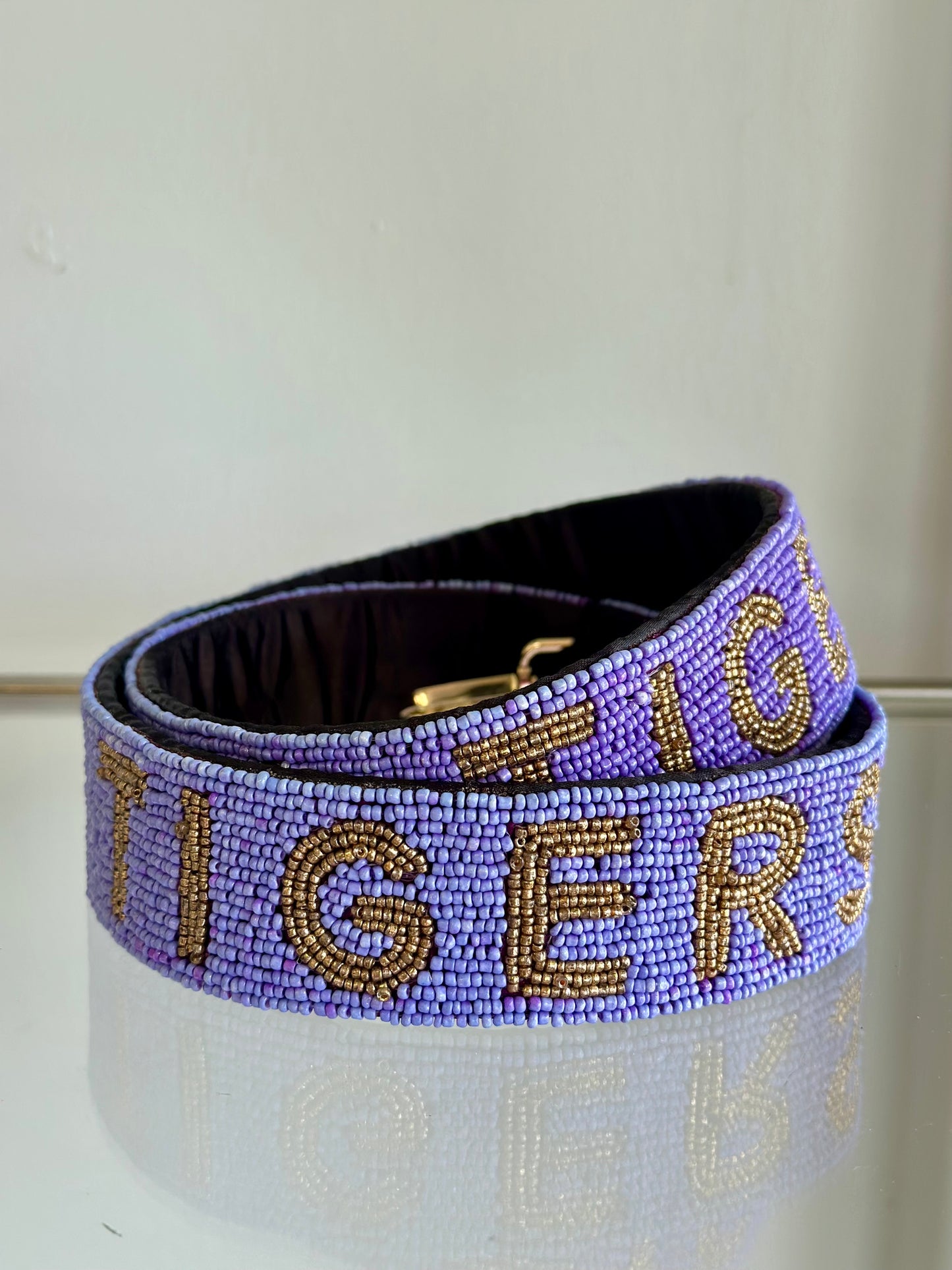 Geaux Tigers Beaded Purse Strap