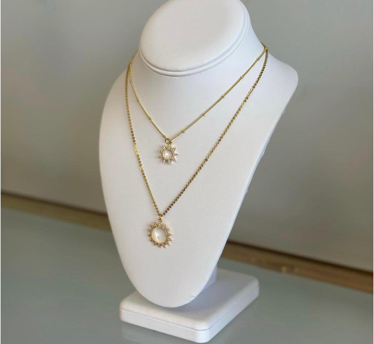 Klassy Rounds Large Sun Necklace