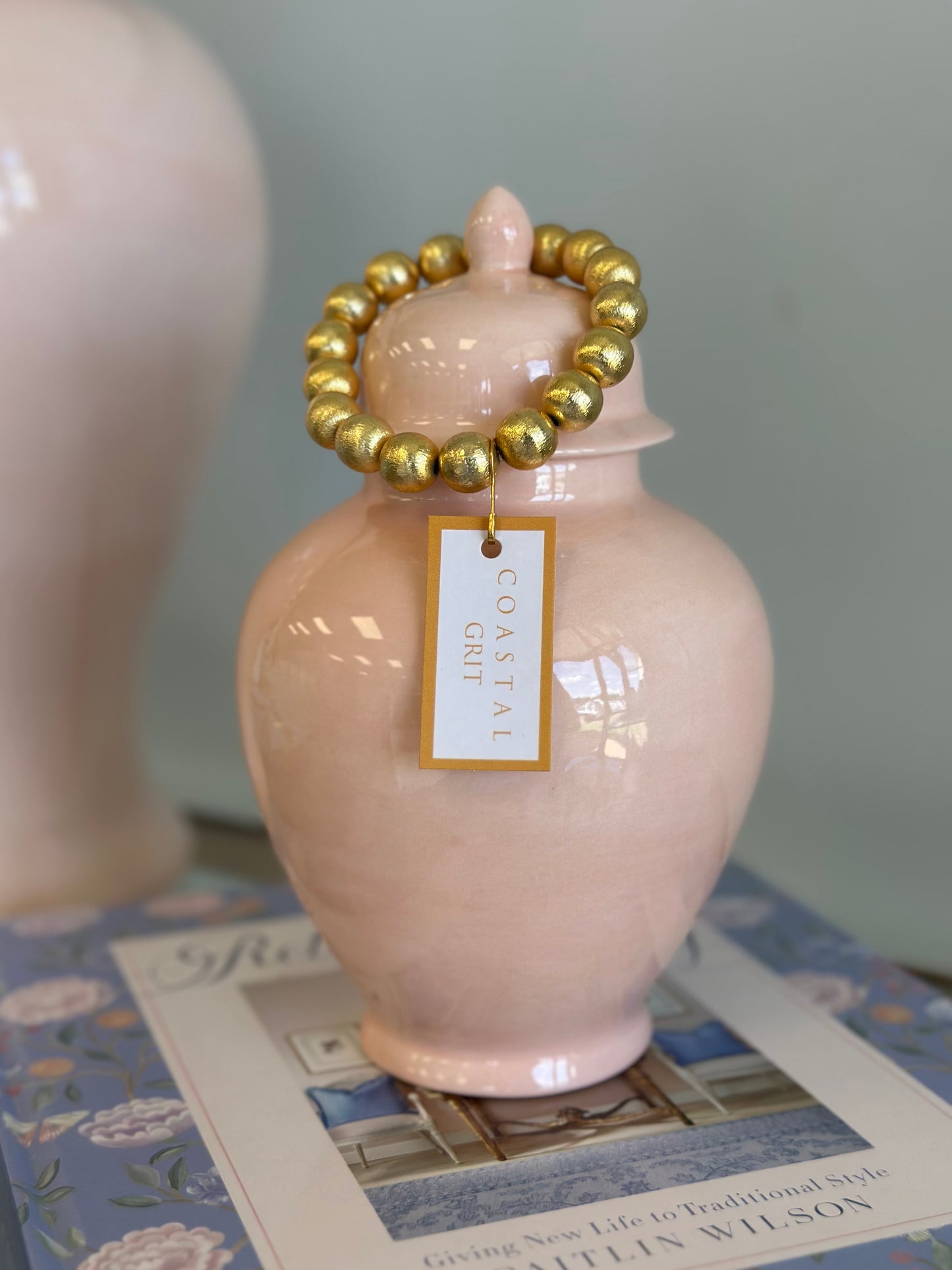 Coastal Grit Beaded Gold Bracelet