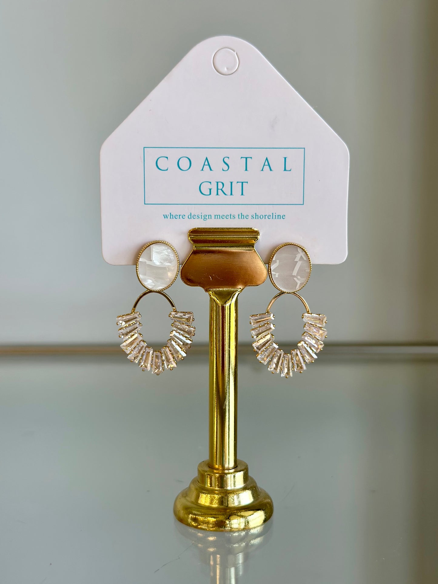 Coastal Grit Crystal Earrings