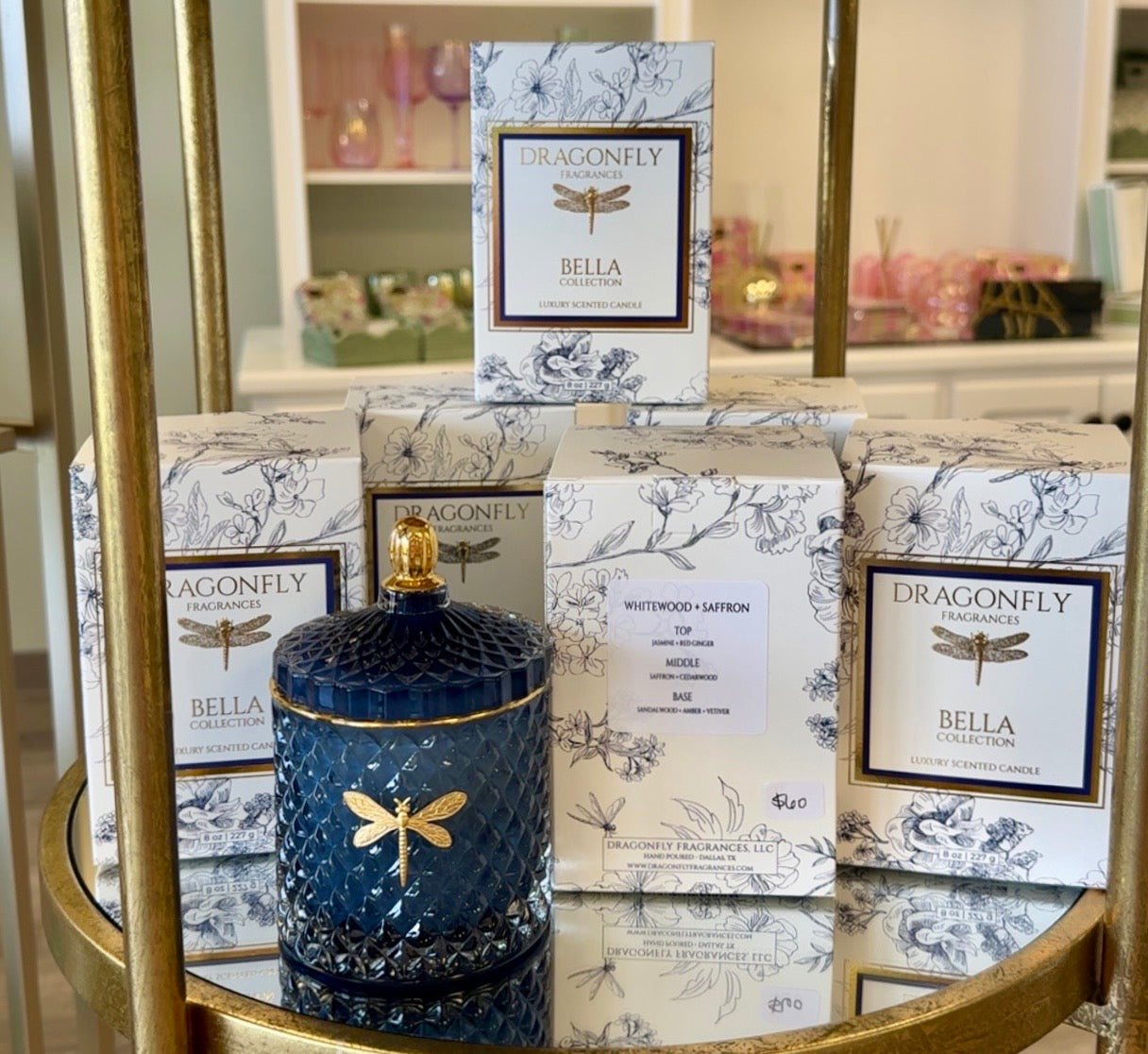 Dragonfly Fragrances Candle - Whitewood and Saffron