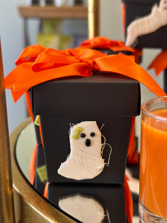 Halloween Votive - Ghost with Bow