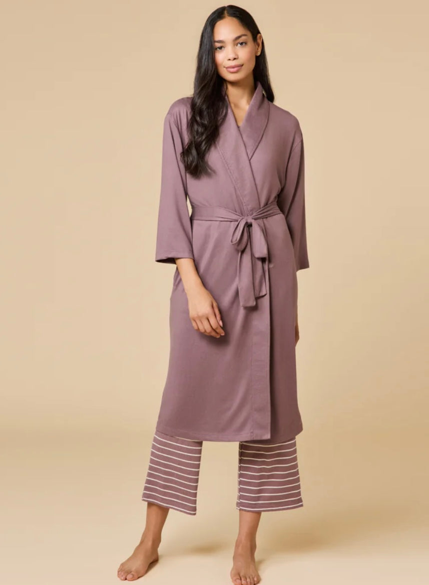 Softies Dream Shawl Collar Robe - Driftwood