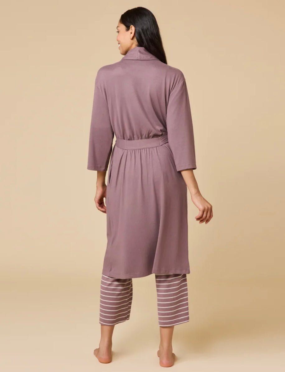 Softies Dream Shawl Collar Robe - Driftwood