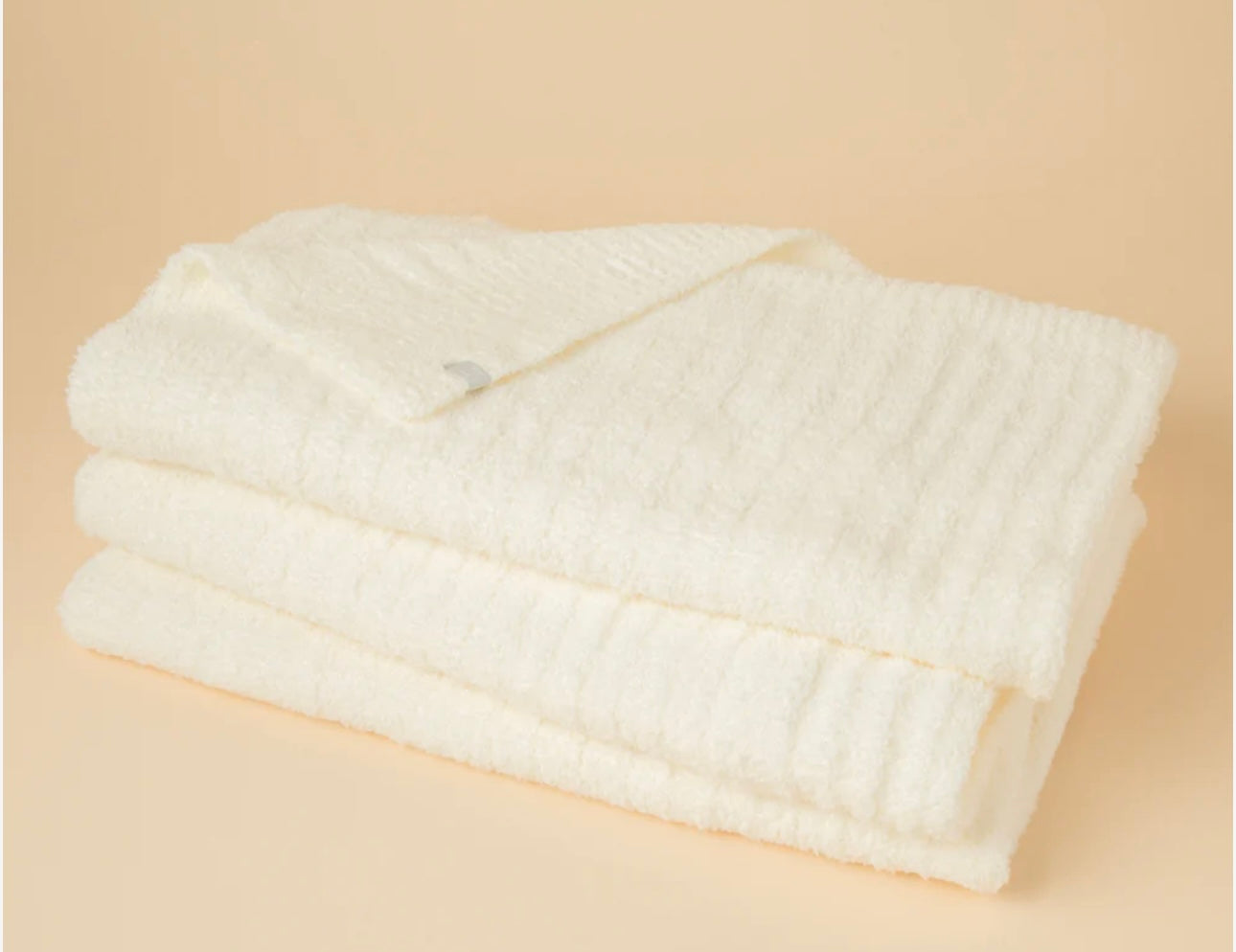 Softies 50" x 70" Solid Marshmallow Rib Blanket - Almond