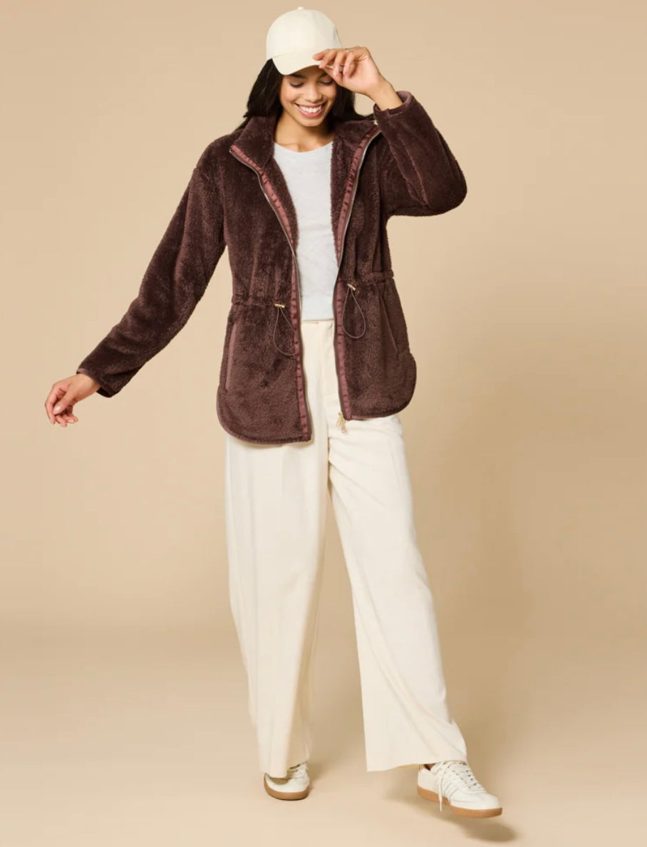 Softies DreamPlush Zip Jacket - Espresso