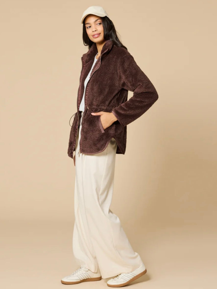 Softies DreamPlush Zip Jacket - Espresso
