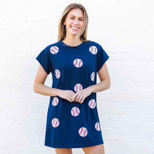 Mary Square Sequin Baseballs Anna Dress