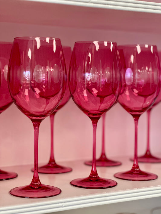 Hot Pink Wine Glasses