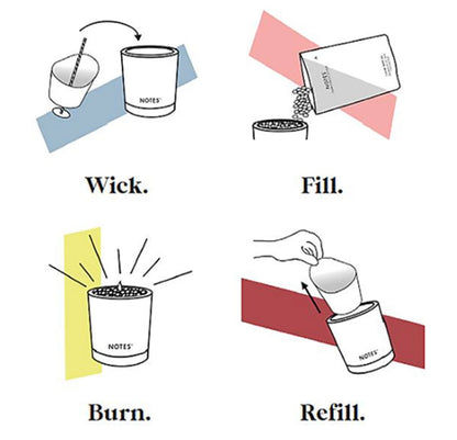 Notes Starter Candle Glass