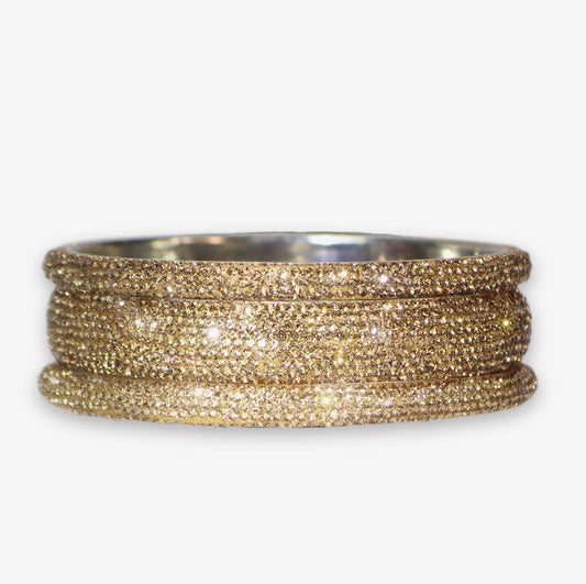 Sundar Bangle Set - Bollywood Gold Crystal