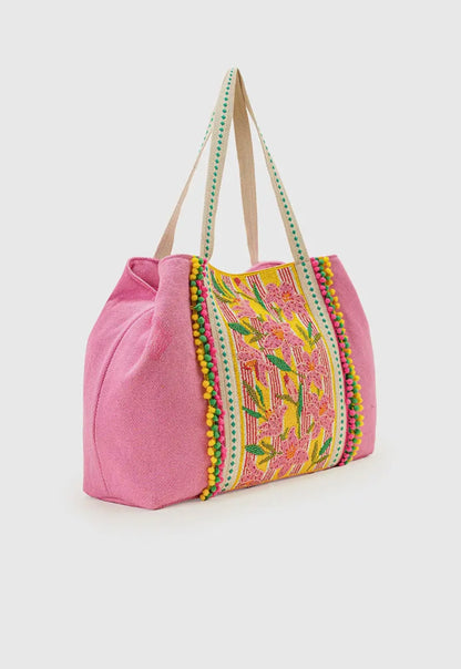 Lily Pond Artisan Beaded Oversized Tote