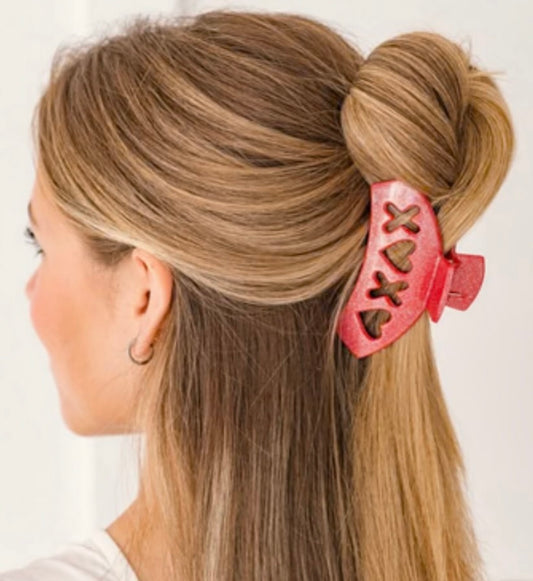 Teleties Large Red Sweet Talker Claw Clip