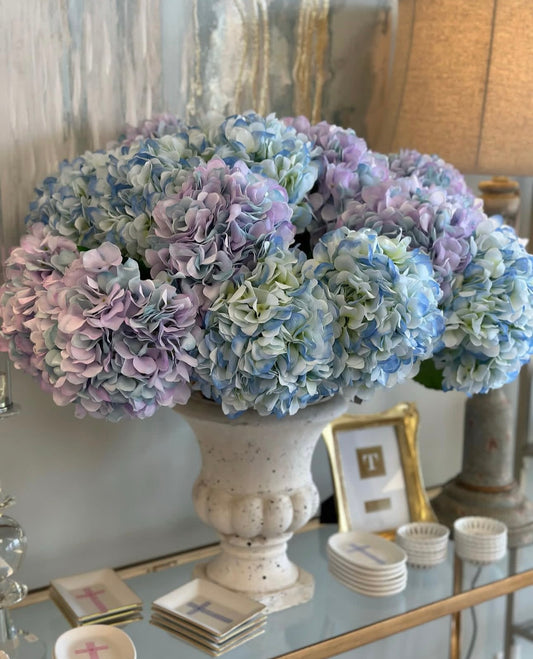 Two's Company Large Faux Hydrangeas - Purple