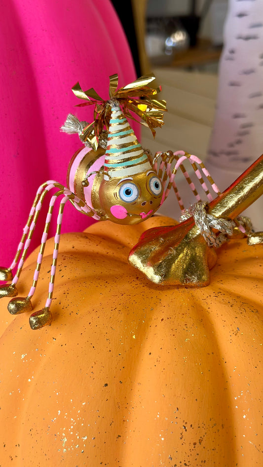 Glitterville Spinderella Ornament - Pink