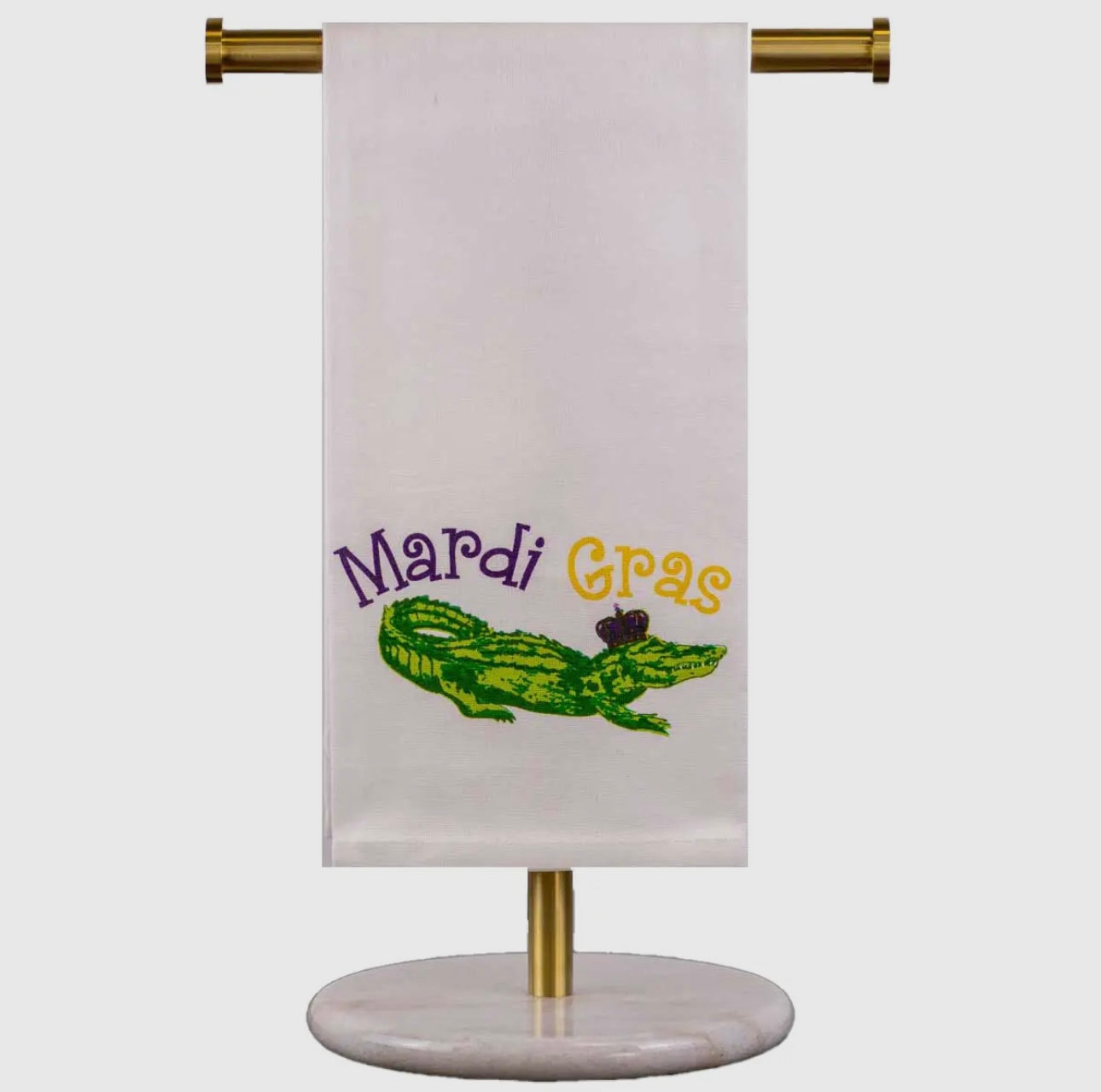 Mardi Gator King Hand Towel