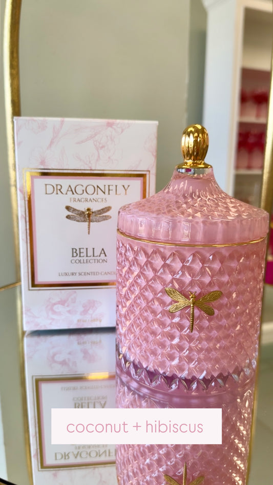 Dragonfly Fragrances Bella Candle 17 oz - Coconut Hibiscus
