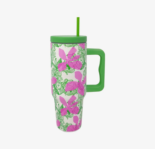 Lilly Pulitzer 40 oz Stainless Steel Tumbler - Sunset Shadows Home