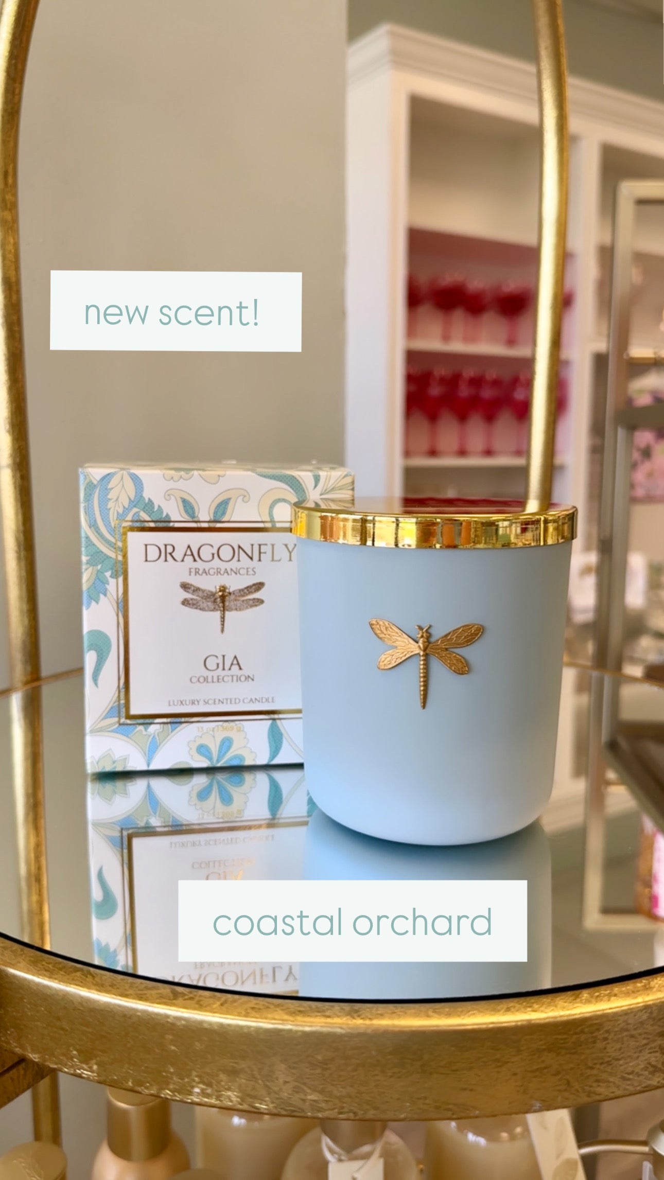 Dragonfly Fragrances Gia Candle 8 oz - Coastal Orchard