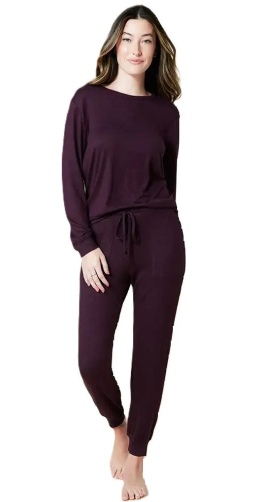 Softies Dream Jersey Crew Neck Lounge Set - Fig