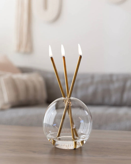 Everlasting Candle Neva Glass Vase - Clear