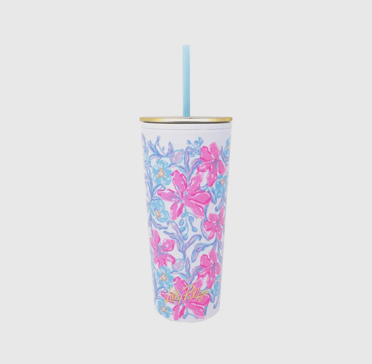 Lilly Pulitzer 24 oz Tumbler with Straw - Beachside Haven