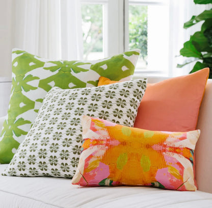Laura Park 22x22 Palm Green Throw Pillow
