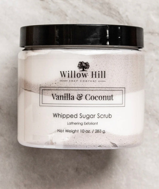 Willow Hill Soap Company 10 oz Whipped Sugar Scrub - Vanilla & Coconut