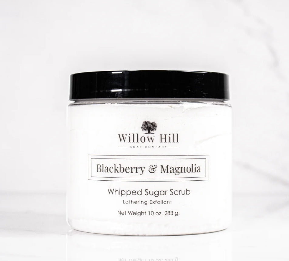 Willow Hill Soap Company 10 oz Whipped Sugar Scrub - Blackberry & Magnolia