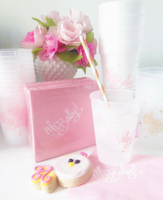 Oh Baby Frost Flex Cups - Pink