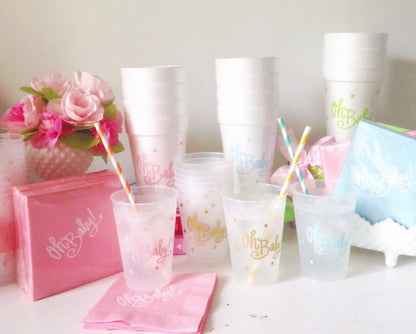 Oh Baby Frost Flex Cups - Blue