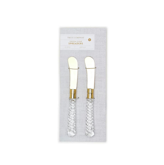 Two's Company Crystal Clear Spreaders Set of 2