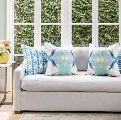 Laura Park Spice Market Blue Linen Cotton Pillows