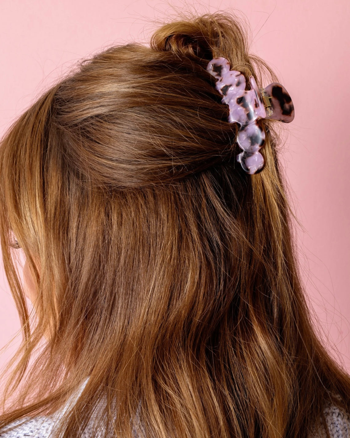 Taylor Elliott Designs Pink Tortoise Claw Clip