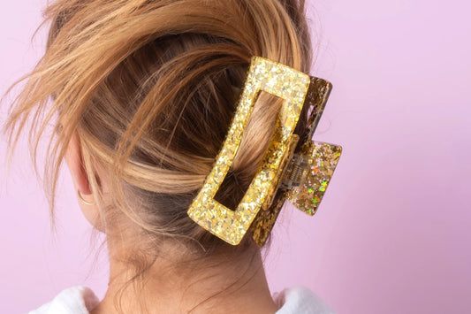Taylor Elliott Designs Large Gold Confetti Claw Clip