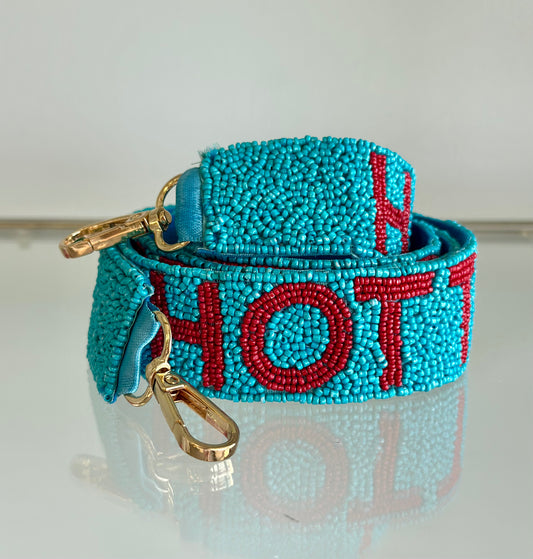 Light Blue Hotty Toddy Beaded Purse Strap