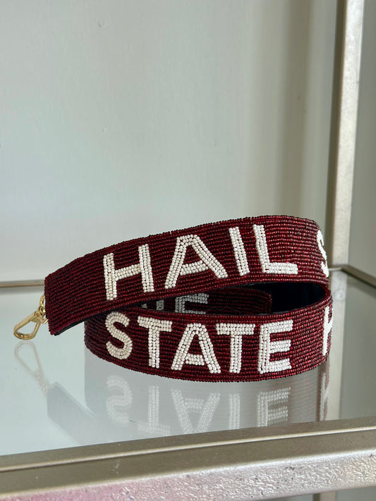 Hail State Beaded Purse Strap