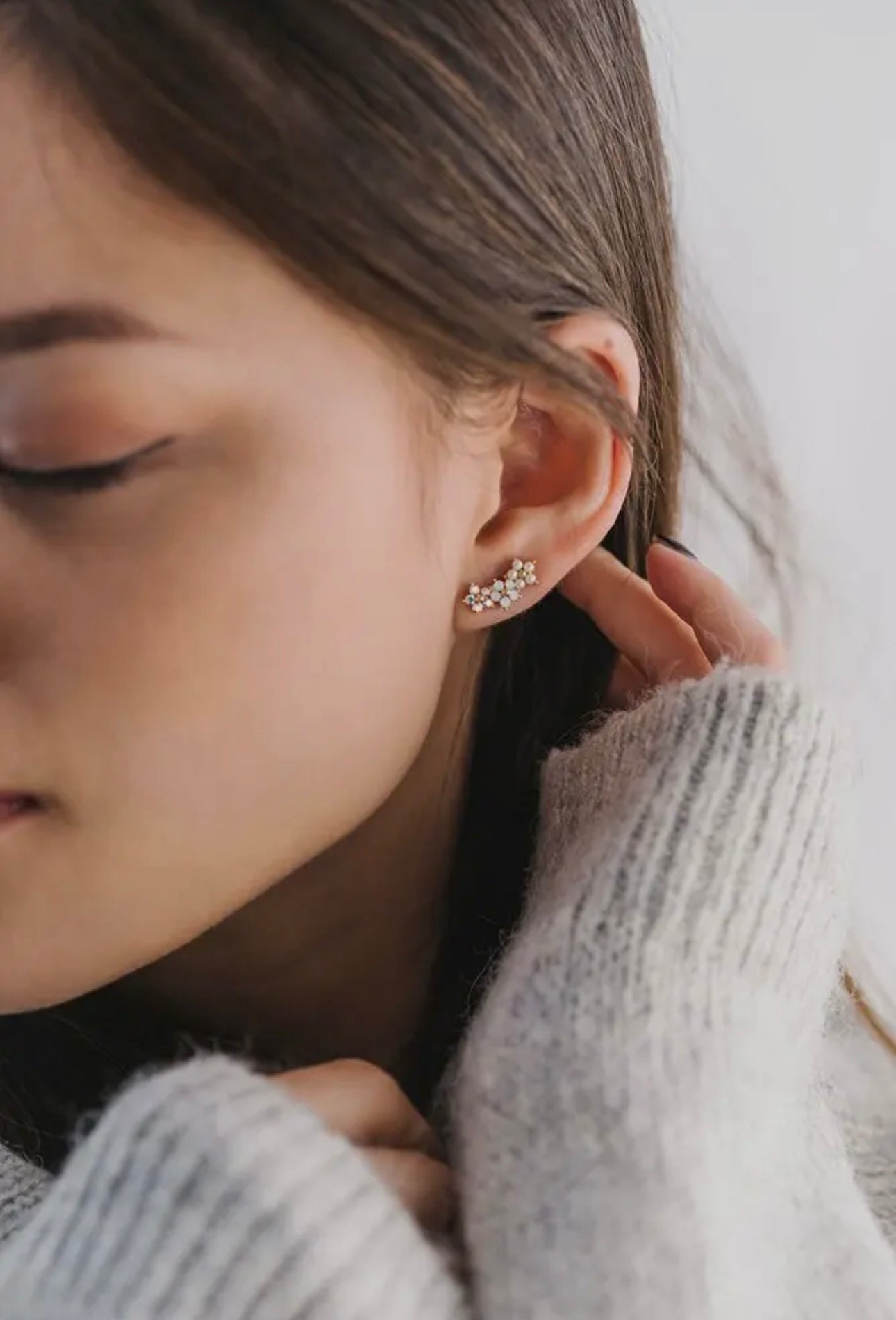 Lover's Tempo Floral Climber Earrings