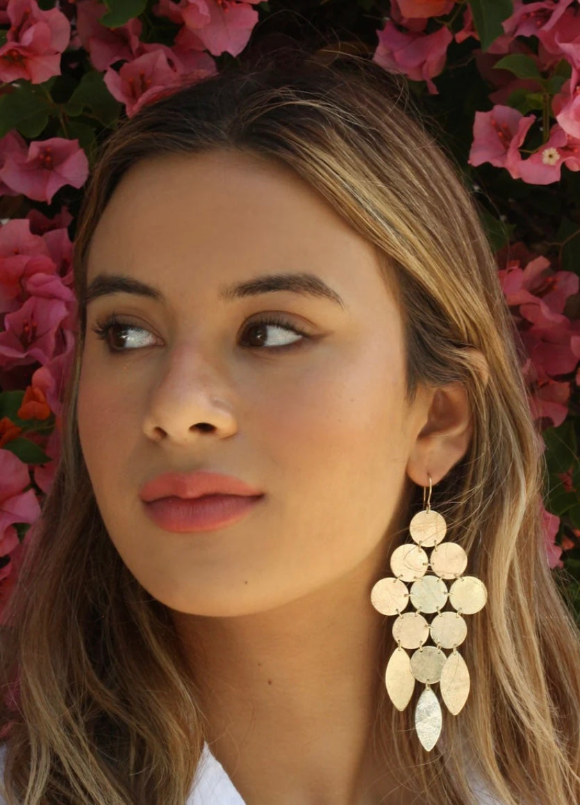 Marcia Moran Beatrix Classic Statement Earrings - Rose Gold