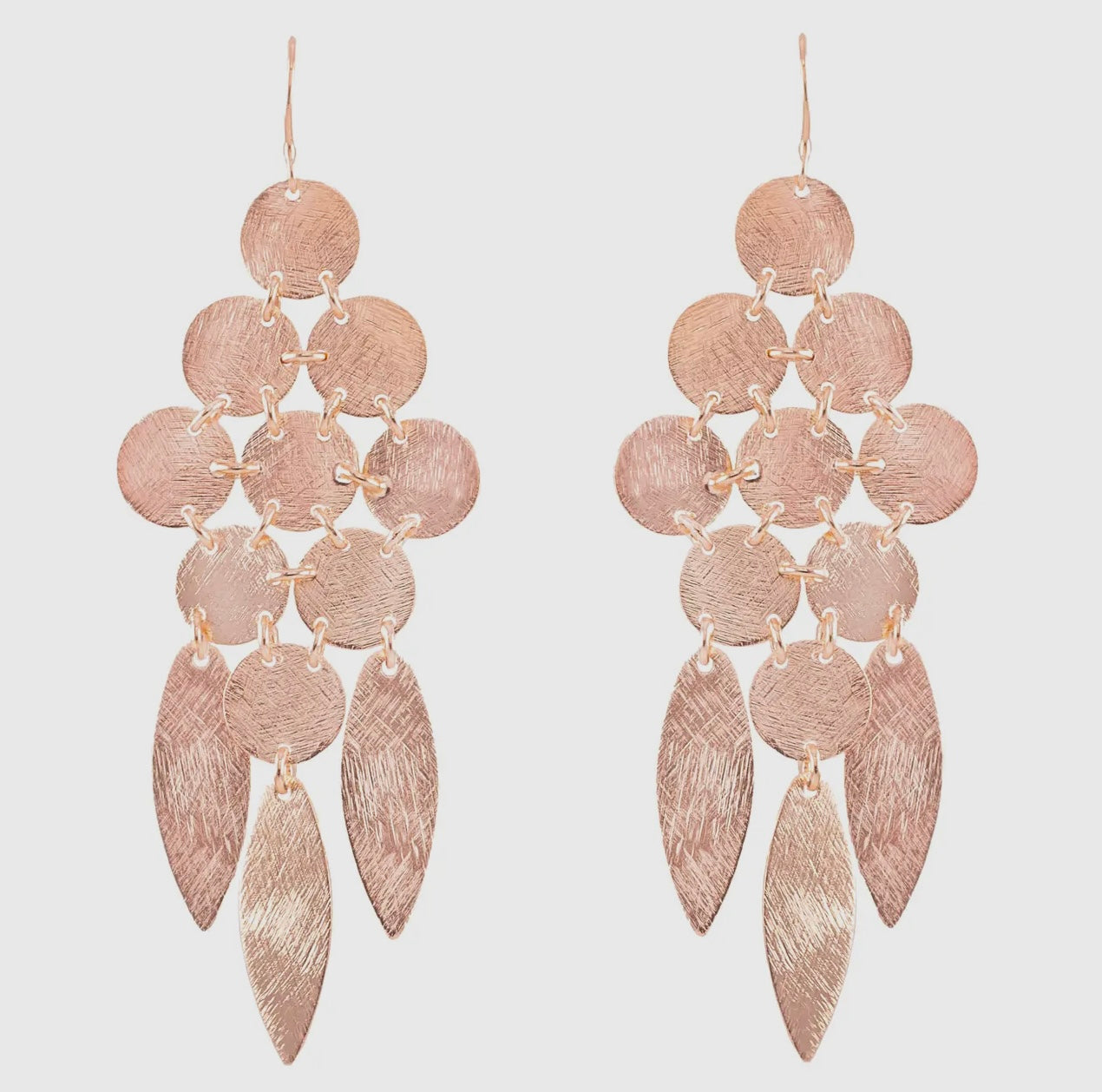 Marcia Moran Beatrix Classic Statement Earrings - Rose Gold
