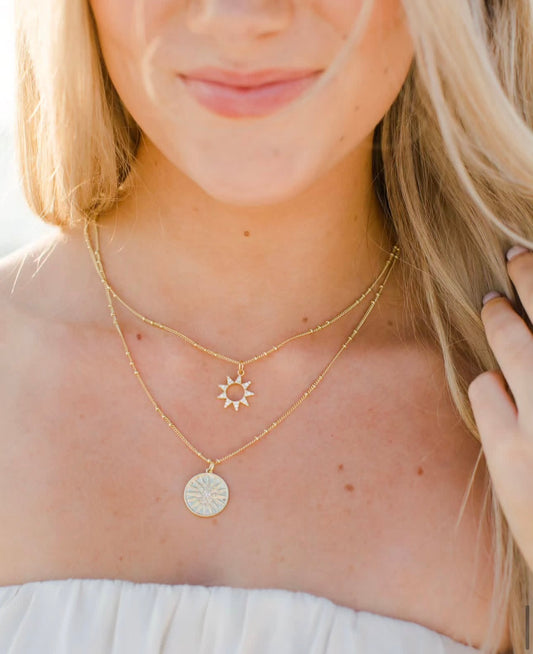 Klassy Rounds Small Sun Necklace