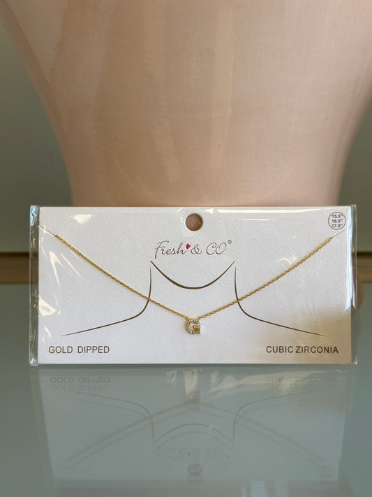 Initial Necklace - G