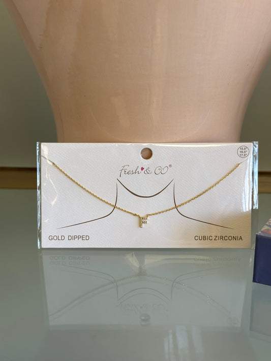 Initial Necklace - F