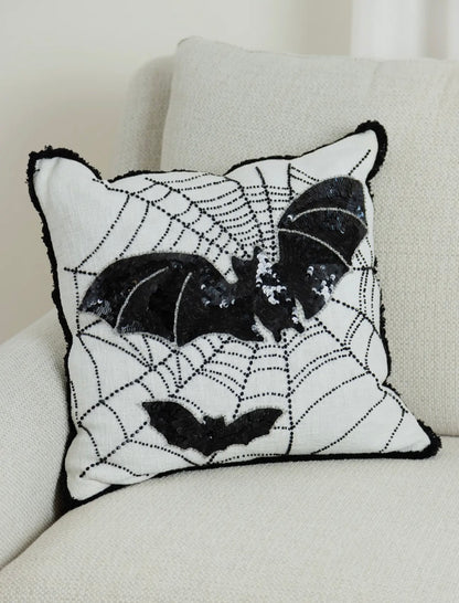 Mary Square Sequin Bat Pillows