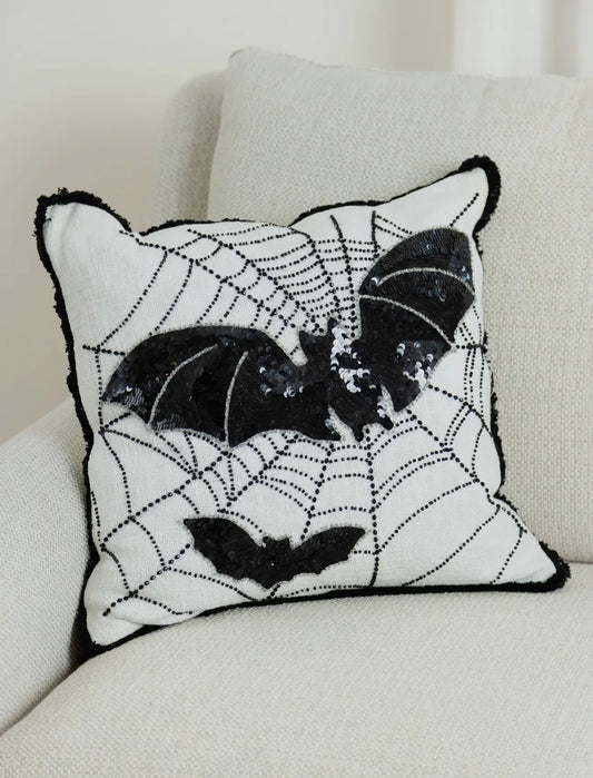 Mary Square Sequin Bat Pillows