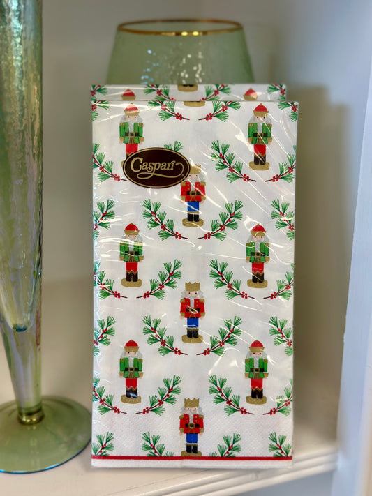 Caspari Guest Towel Napkins - Little Nutcracker