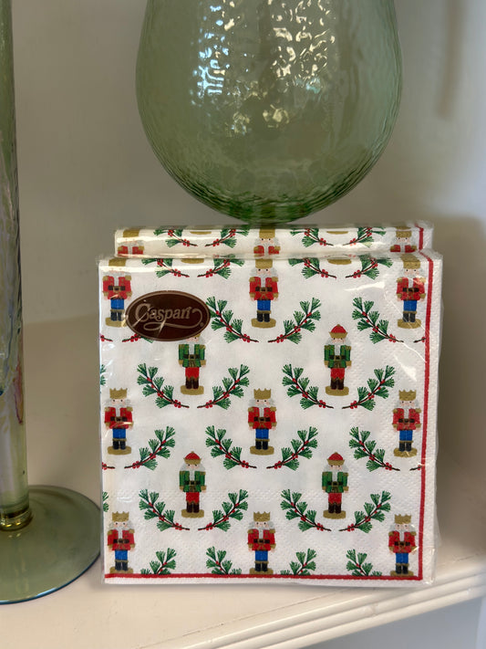 Caspari Cocktail Napkins - Little Nutcracker