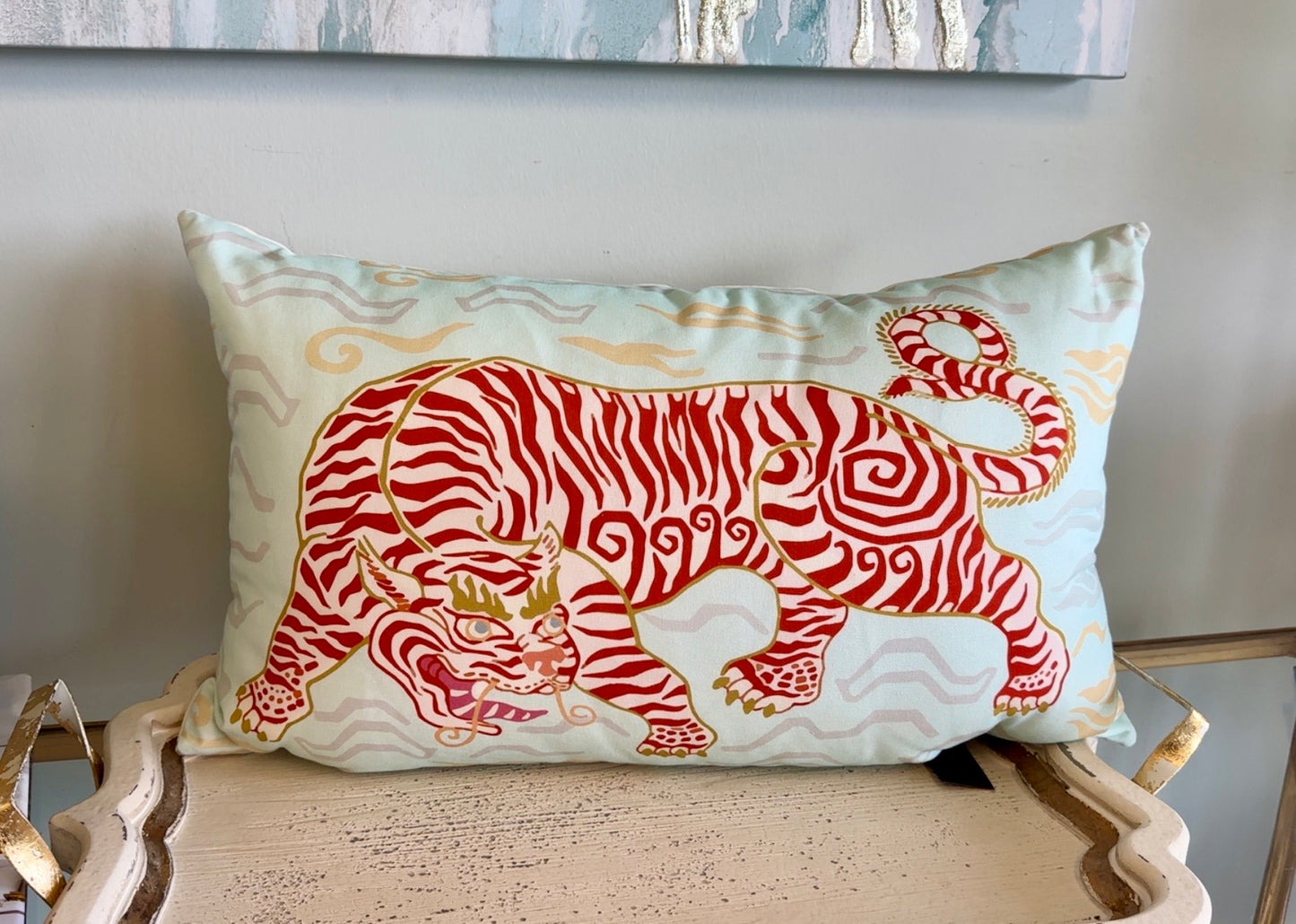 Post House Tibetan Tiger Lumbar Pillow